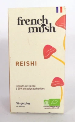 FRENCH MUSH REISHI BIO CONTRE STRESS/ANXIETE/FATIGUE 56 GELULES - 06/2027 - Bild 1 von 2