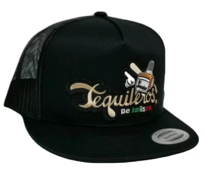 TEQUILEROS DE JALISCO  HAT BLACK MESH TRUCKER SNAP BACK ADJUSTABLE  NEW - Image 1 of 2