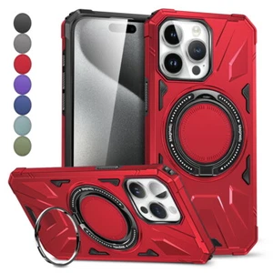 For iPhone 16 15 Pro Max 14 13 12 11 MagSafe Ring Stand Magnetic Phone Case - Zdjęcie 1 z 67