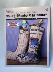 Better Homes North Woods Christmas Stockings 2 Designs Cross Stitch Pattern - Picture 1 of 4