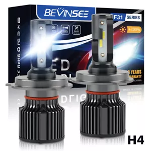 BEVINSEE H4 9003 LED Phare Ampoule 6000LM Blanc Lumière pour Toyota RAV 4 II A2 - Foto 1 di 10