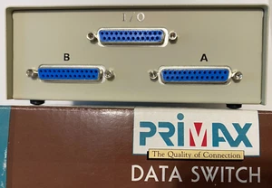 Primax SAB25 commutatore a rotazione stagnato SERIAL 2 to 1 AB SWITCH - Photo 1/9