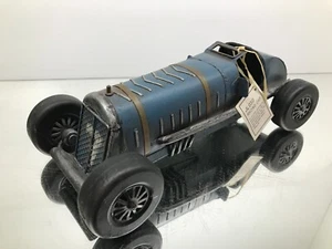 JAYLAND JL030 BUGATTI TYPE 37 RACING CAR METAL DECORATION -BLUE L29.0cm- GOOD - Picture 1 of 8