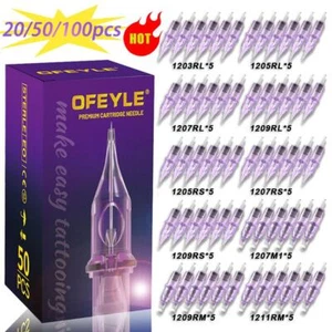 Ofeyle 20/50/100 Stück gemischte Tattoo Cartridge Nadeln mit Membran - Profi Qualität. - Bild 1 von 30