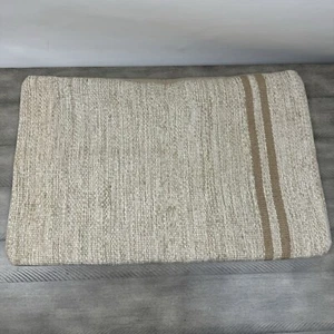 Pottery Barn Baron Lumbar Pillow Cover Jute Cotton 16”x26” Flax Neutral NWOT - Picture 1 of 6