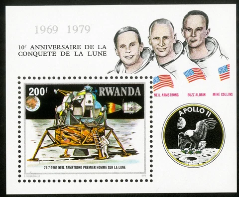 Rwanda Stamps MNH XF Space Souvenir Sheet Cover
