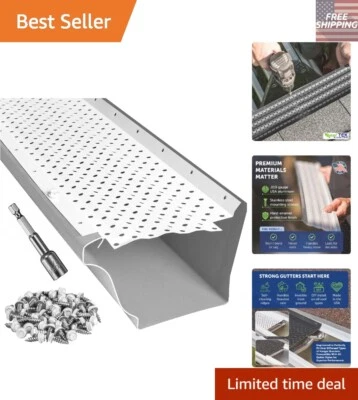 5" x 32' Gutter Cover System – Easy DIY Installation & Vented Design - Image 1 of 4