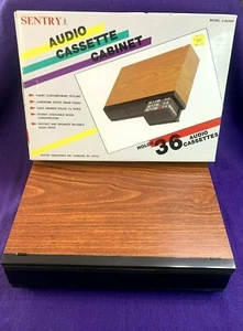 Vintage Sentry Audio Cassette Cabinet - 36 Tape Case Three Drawer Storage - NIB - Picture 1 of 12