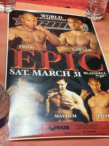 RARE ICON SPORTS SUPERBRAWL HAWAII POSTER UFC CHAMPS ROBBIE LAWLER Cover