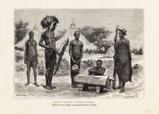 Antique Print-COSTUME-MAKRAKA PEOPLE-SUDAN-AFRICA-Reclus-Sirouy-1885