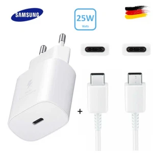 Cargador súper rápido original Samsung 25W USB-C cable de carga Galaxy S22 S23 blanco - Imagen 1 de 16