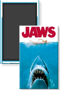 Tiburón 1975 Terror Thriller Película Tiburón Nadador Imagen Clásica Nevera Imán 2 x 3 - Imagen 1 de 3