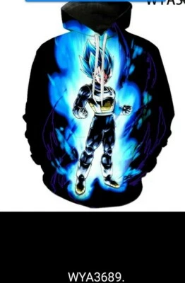 Hooded Sweatshirt Dragon Ball Great Child, Man San. Goku. , . Vegeto. Black — 第 1/4 张图片