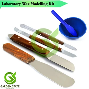 6Pcs Dental Plaster Alginate Spatula Fahen Stock Knives Mixing Spatula Bowl Lab - Picture 1 of 6