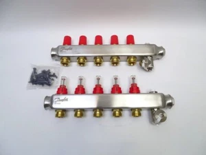 Danfoss FBH-Verteiler SSM-5F 5 Kreise, mit Durchflussanzeige - 088U0755 - Picture 1 of 4