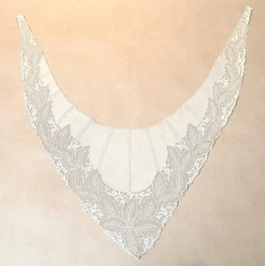 ANTIQUE HAND MADE EMBROIDERED LACE COLLAR - Picture 1 of 6
