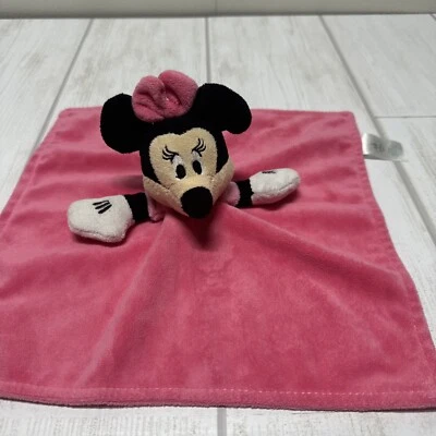 Disney Baby Minnie Mouse Pink Security Blanket Blanky Lovey Plush Toy - Image 1 of 4