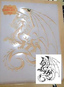 Dragon 3 stencil Airbrush art stencil artists dragon template - Bild 1 von 7