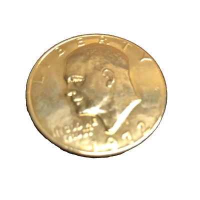 Gold Plated 1972-D Eisenhower Dollar - Image 1 of 4