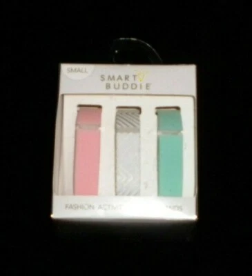 NUEVO CON ETIQUETAS BANDAS RASTREADORAS DE ACTIVIDAD SMART BUDDIE FASHION VOGUESTRAP (3) ROSA, VERDE, GRIS Foto 1 de 3