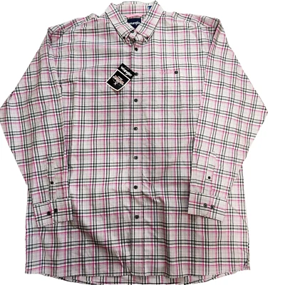 Wrangler Mens Shirt 3XLT Long Sleeve Western Tough Enough To Wear Pink Ltd Ed - Image 1 of 4
