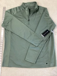 Traj3ctory Herren 1/4 Zip Pullover Sweater Größe Large Grün Salbei - Bild 1 von 6