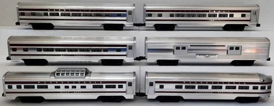 LIONEL~O GA~PENN RR ~ 6-RIBBED ALUMINUM PASSENGER CAR SET ~ #6-9570 - #6-9575 - Image 1 of 4
