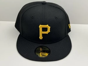New Era Pittsburgh Pirates MLB 59Fifty schwarz/gelb eng anliegende Mütze Größe 7 1/2 - Bild 1 von 6