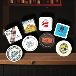 Lote de posavasos de cerveza alemanes y austriacos (8 estilos) Hofbräu Stiegl Andechs Löwenbräu - Imagen 1 de 14