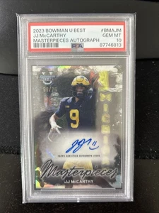 2023 Bowman U Best JJ McCarthy Masterpieces Auto #/75 PSA 10 BA - Picture 1 of 1