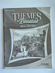 Abeka THEMES IN LITERATURE 9th Grade TEACHER QUIZ / TEST KEY Fifth Edition Book - Picture 1 of 2