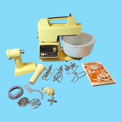 Vintage Oster Regency Kitchen Center 10-Speed w/ Meat Grinder TESTED & WORKING! - Image 1 of 4