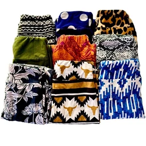 Bundle of 9 LuLaRoe Kids Leggings S/M – Girls Lot Colorful Prints Soft Stretch - Picture 1 of 4