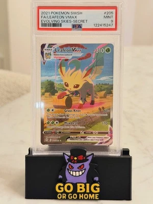 POKEMON 2021 SWORD & SHIELD EVOLVING SKIES FA/LEAFEON VMAX #205 PSA 9 - Image 1 of 2