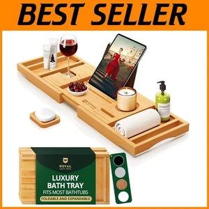 Stylish Bathtub Accessories Organizer - Eco-Friendly Wood - Picture 1 of 11