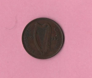IRELAND 1 PENNY 1928 BRONZE COIN Lot K186 - Picture 1 of 2