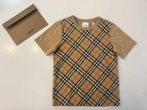 Authentic Burberry Eli Check Print T-Shirt Size 10Y - Picture 1 of 7