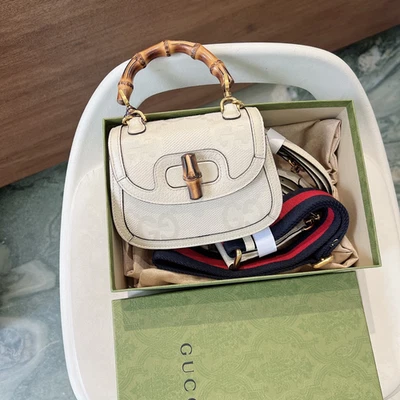 Bolso Gucci Bamboo Serie 1947 con asa de bambú Foto 1 de 4