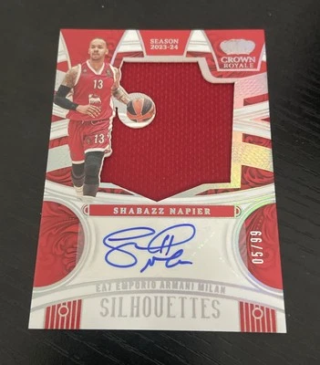 2023-24 Crown Royal Euroleague Shabazz Napier Silhouettes Jersey Autograph /99 - Imagem 1 de 2