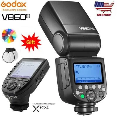 US Godox V860III-S Wireless Camera Flash Speedlite with XPro-S Trigger For Sony - Image 1 of 4
