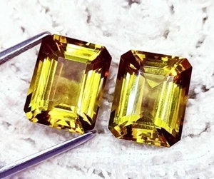 Color Change Alexandrite 18+ Ct Emerald Cut Loose Gemstone Certified Pair ~PL08 - Picture 1 of 7