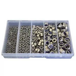 Kit Size 225 Nyloc Nut M4 M5 M6 M8 M10 Stainless Steel G304 Grade SS #185 - Picture 1 of 2