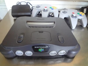 Nintendo 64 N64 Game Console 2 Controllers Power Supply NO AV Cables Tested Good - Picture 1 of 2