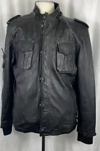 Men's HI Buxter Black Soft Leather Jacket Large ? - Picture 1 of 3
