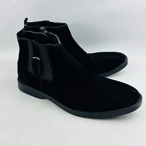 Timberland Chelsea Boots Mens EU 42 US 8.5 Black Suede Leather Side Zipper - Picture 1 of 12