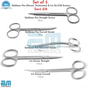Iris Scissors Goldman Fox Scissors Set of 5 Dental Gum Sharp SAVE £17 - Picture 1 of 6