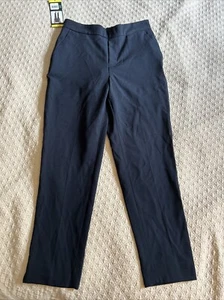 NWT Banana Republic Pants Navy Hayden Pull-On Straight-Leg Cropped Women’s Sz 6 - Picture 1 of 9