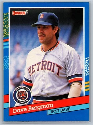 1991 Donruss - #342 Dave Bergman Detroit Tigers MLB Baseball Card - Image 1 of 2