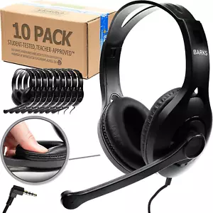 Auriculares de aula con micrófono (paquete de 10) - Auriculares internos a granel con micrófono - Imagen 1 de 12