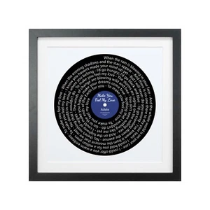 Adele Lyrics Vinyl Print – Make You Feel My Love – Anniversary Art - Picture 1 of 30